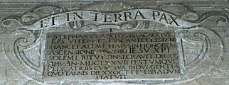 Inscription located inside the church on the portal
