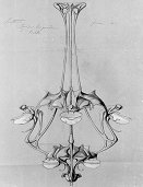 Duilio 	Cambellotti, Disegno di lampadario