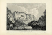 Veduta di una parte delle Grotte di Cava d'Ispica