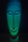 Ologramma con testa di cariatide di Modigliani