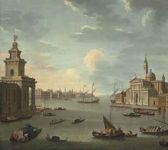 Antonio Joli, The Bacino di San Marco, Venice, with the Punta della Dogana and San Giorgio Maggiore