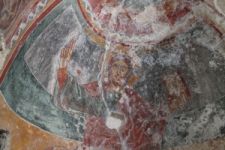 Particolare dell'affresco del Cristo Pantocratore