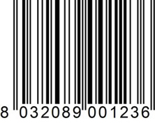Fig. 1 - Esempio di codice a barre EAN-13 (Foto: GS1.org)