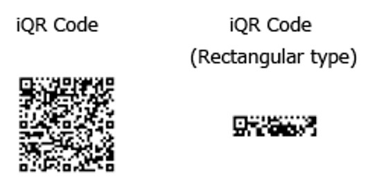 Fig. 10 - Forma quadrata e rettangolare del iQRCode, (Foto: QRCode.com)